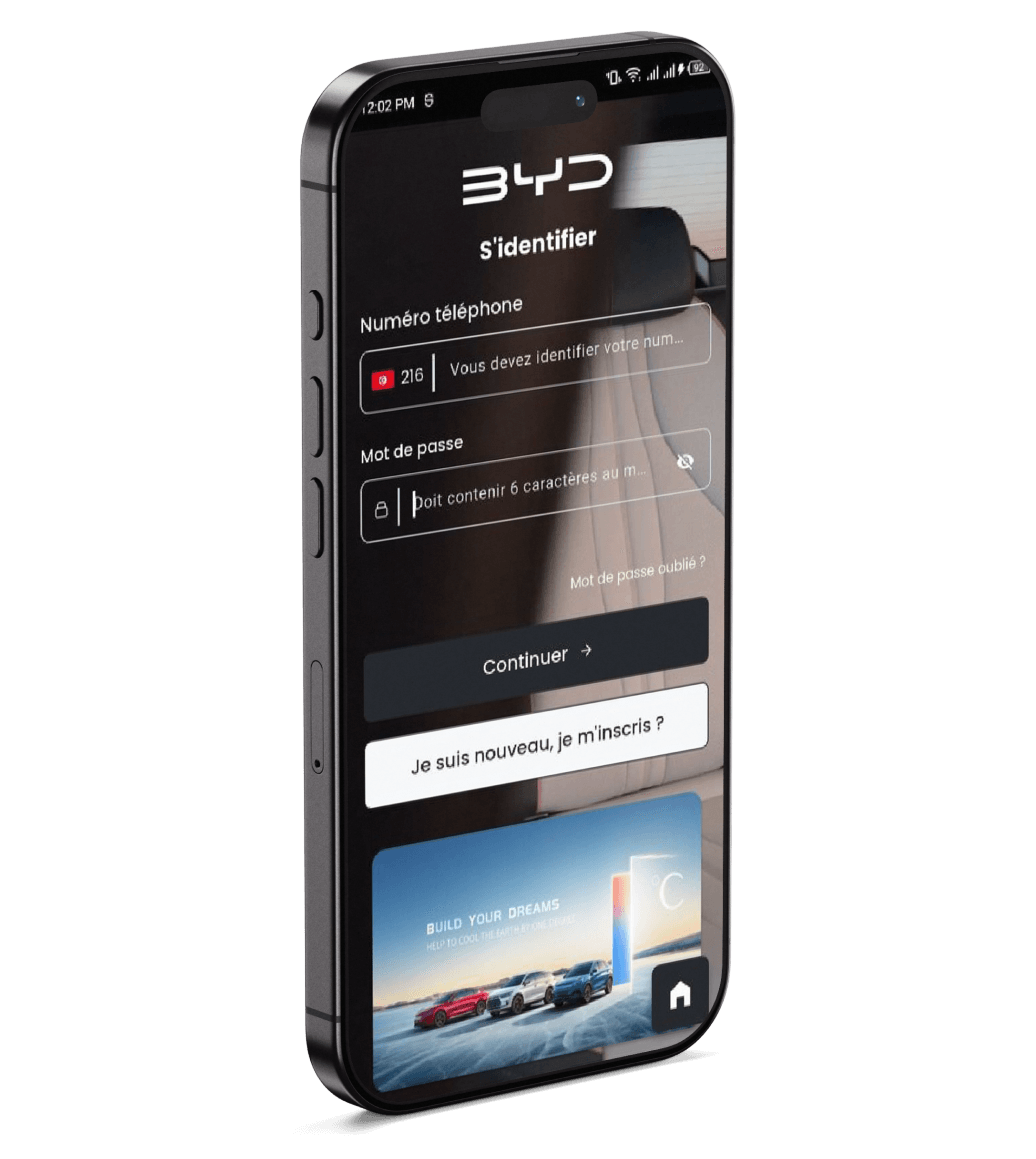 application-mobile-byd Application mobile BYD,gestion et suivi de votre véhicule électrique