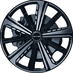 Pièces d'origine Jante noire BYD, disponible en pièces détachées pour SUV et véhicules électriques